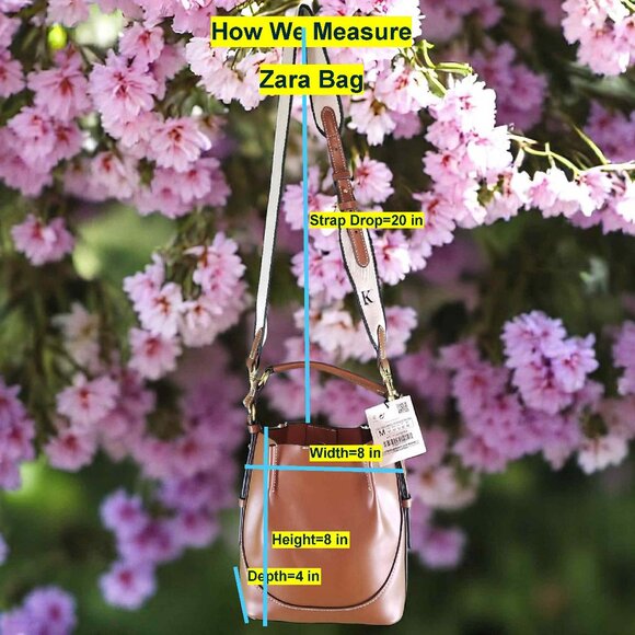 Zara Brown Crossbody Purse Shoulder Bag NWT With Extra Strap & Wallet 14347 - Picture 3 of 8